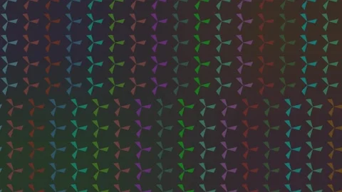 Abstract Geometric Grid Animation with Rotating Propeller Shards Stock-Footage 340899256