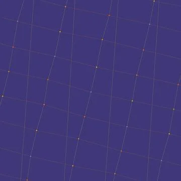 Abstract Geometric Grid Background with Orange and White Nodes Stock Illustration