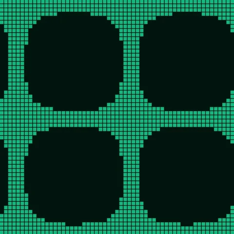 Abstract geometric grid background with vibrant cyan digital pixel pattern lo Stock Footage 342522894