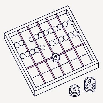 Abstract Geometric Grid with Dotted Pattern Vector Illustration 스톡 일러스트