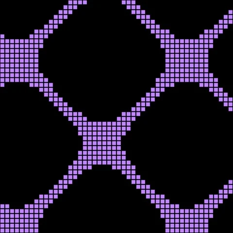 Abstract geometric grid pattern background using interconnected pixel dots Stock Footage 342522897
