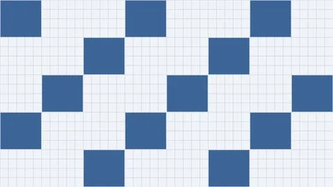 Abstract geometric grid pattern with blue squares on white background 스톡 일러스트