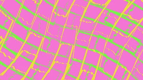 Abstract geometric grid pattern with bright neon colors Illustrazione stock