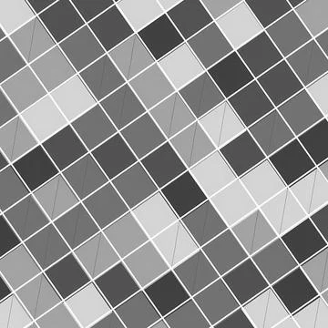 Abstract Geometric Grid Pattern with Diagonal Shaded Squares in Grayscale 스톡 일러스트
