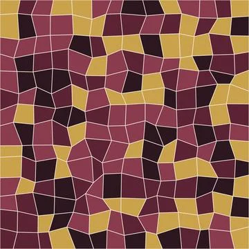 Abstract geometric grid pattern featuring muted burgundy and mustard yellow.. Ilustración de archivo