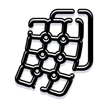 Abstract geometric grid pattern forming a network structure Illustrazione stock