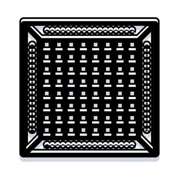 Abstract geometric grid pattern technology background イラスト素材