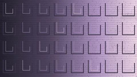 Abstract geometric grid pattern with white lines on purple background Stock Illustration