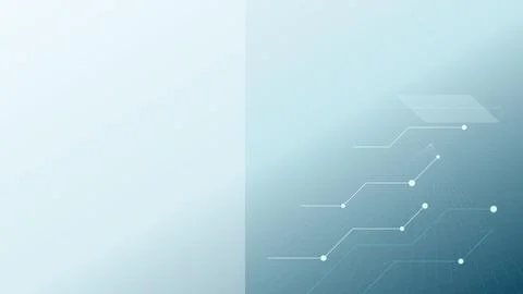 Abstract geometric growth chart with connected nodes on gradient background Stock Illustration