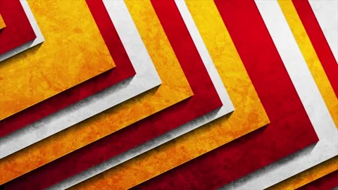 Abstract geometric grunge motion background with layered red and orange arrows Stock Footage 337461009
