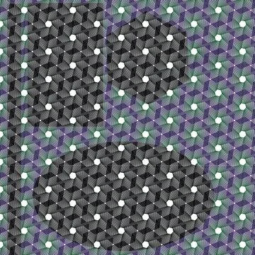 Abstract geometric halftone pattern purple green Stock Illustration