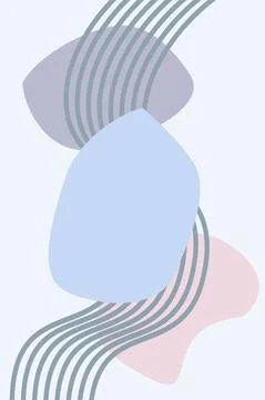 Abstract geometric hand drawn shapes wallpaper background Stock Illustration