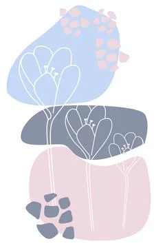 Abstract geometric hand drawn shapes wallpaper background Stock Illustration