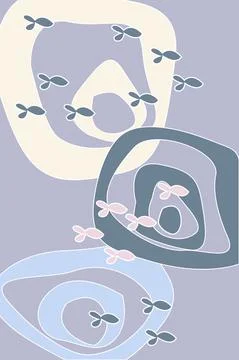 Abstract geometric hand drawn shapes wallpaper background Stock Illustration