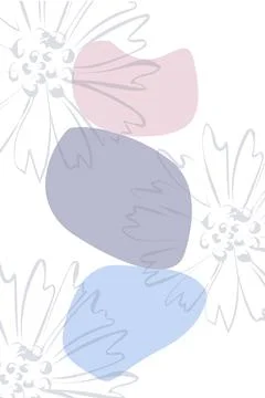 Abstract geometric hand drawn shapes wallpaper background Stock Illustration