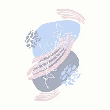 Abstract geometric hand drawn shapes wallpaper background Stock Illustration
