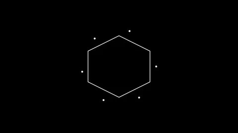 Abstract geometric hexagon animation background for modern tech interfaces Stock Footage 336837454