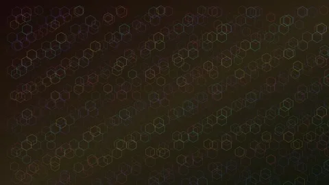 Abstract Geometric Hexagon Grid Pattern Moving Slowly with Subtle Colorful .. Stock Footage 340551051