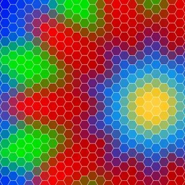 Abstract geometric hexagon grid, shape of a flower Stock Illustration