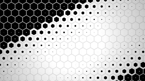 Abstract Geometric Hexagon Pattern Background with Dynamic Motion Stockbeeldmateriaal 346980295