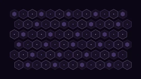 Abstract Geometric Hexagon Pattern Background Motion Graphics with Purple a.. Stock Footage 347807915
