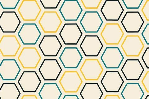 Abstract geometric hexagon pattern background イラスト素材