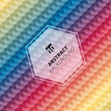 Abstract geometric hexagon pattern colorful background, Creative design templ Stock Illustration