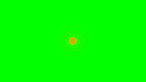 Abstract geometric hexagon pattern expanding on a vibrant green background Stock-Footage 341824106