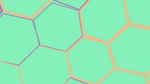 Abstract geometric hexagon pattern in pastel colors Illustrazione stock
