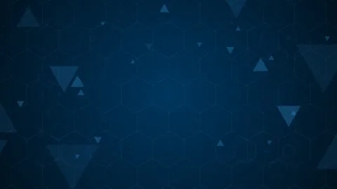Abstract Geometric Hexagonal Blue Pattern with Triangles on Dark Background 스톡 동영상 341922193