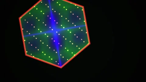 Abstract Geometric Hexagonal Pattern with Pulsing Light Effects. Stock Footage 341788186