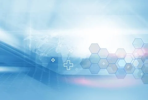 Abstract geometric hexagonal shape medicine and science background coneept Stock Illustration