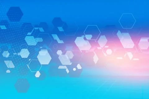 Abstract geometric hexagonal shape medicine and science background concept イラスト素材