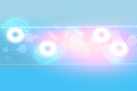 Abstract geometric hexagonal shapes and medical lights background concept 库存插图