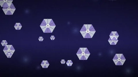 Abstract Geometric Hexagons Moving on Dark Blue Background Motion Graphic 스톡 동영상 347810136