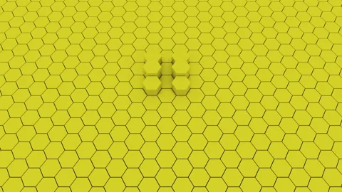 Abstract geometric hexagons, optical Illusion, computer generated 3D rendering Stock Footage 87554301