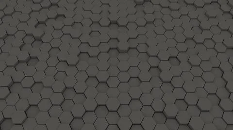 Abstract geometric hexagons, optical Illusion, computer generated 3D rende... Foto stock