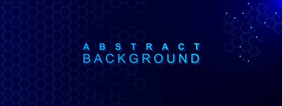 Abstract geometric with hexagons pattern and molecular structure. Stock Illustration