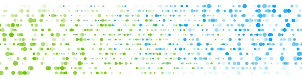 Abstract geometric hi-tech minimal background with blue green dots Stock Illustration