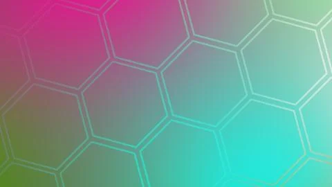 Abstract geometric honeycomb pattern with a vibrant gradient of pink to tea.. 스톡 일러스트