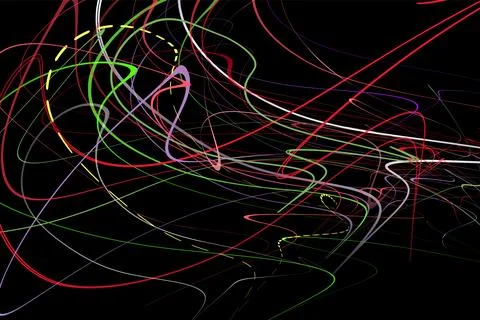 Abstract geometric illustration of doodle waves felt-tip pen with gradient .. 스톡 일러스트