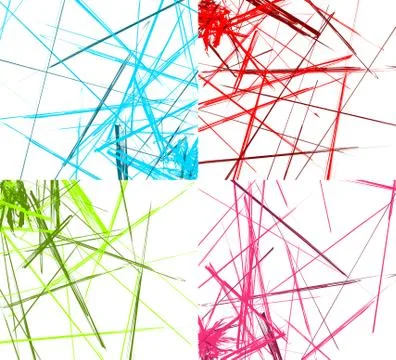 Abstract geometric illustration with random, chaotic elements Stock Illustration