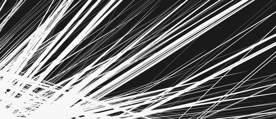 Abstract geometric illustration with random, chaotic elements Stock Illustration