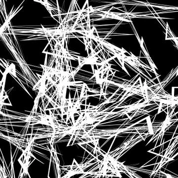 Abstract geometric illustration with random, chaotic elements Illustrazione stock
