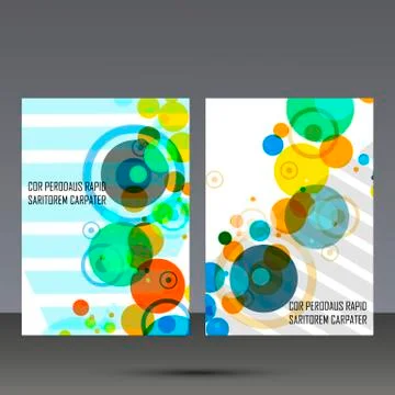 Abstract geometric image. Set in beautiful design pieces. A4 format template Stock Illustration