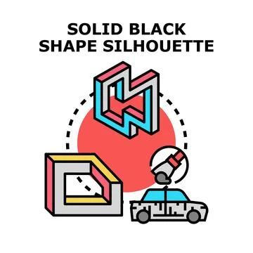 Abstract geometric impossible shapes and engineering concept 库存插图