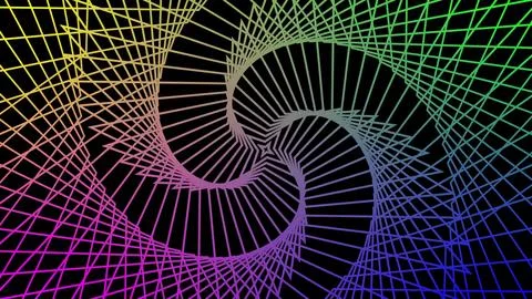 Abstract geometric infinity energy shape laser, round power shine wave elec.. Ilustração Stock