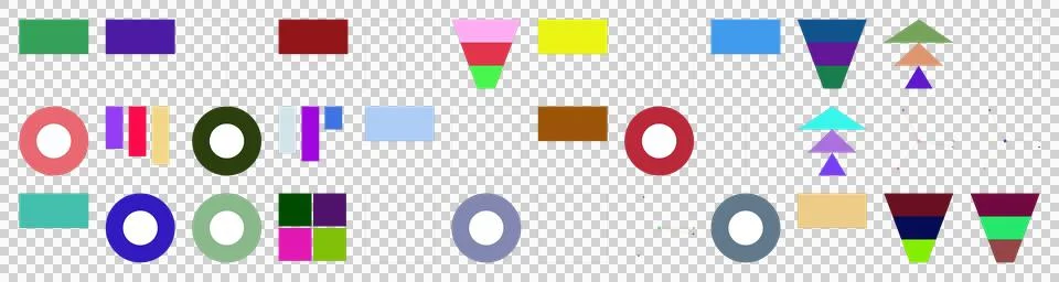 Abstract geometric infographic elements set for modern data visualization. .. Stock Illustration