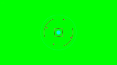 Abstract geometric interface design featuring a central glowing circle elemen Video stock 340901543