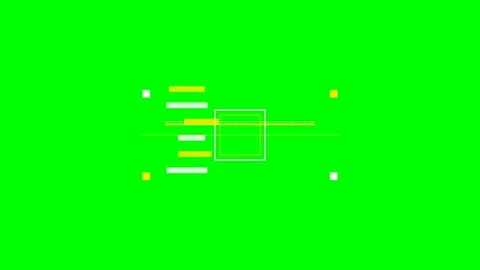 Abstract geometric interface overlay with yellow and white shapes on green 動画素材 340263262